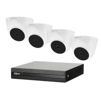 Kit HDCVI 4 Cámaras domo 1 TB Interior